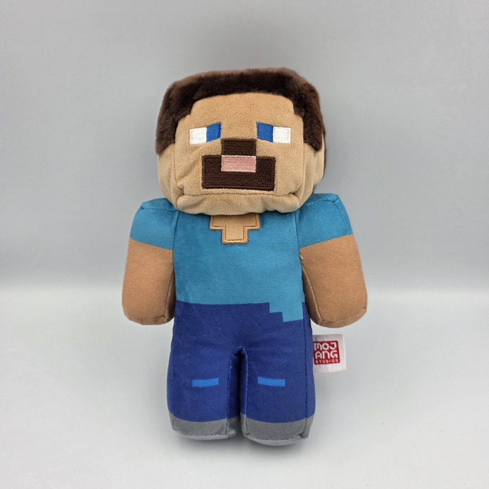 Official Minecraft Steve‎ Plush 9" Pixelated Game Character Toy Mojang